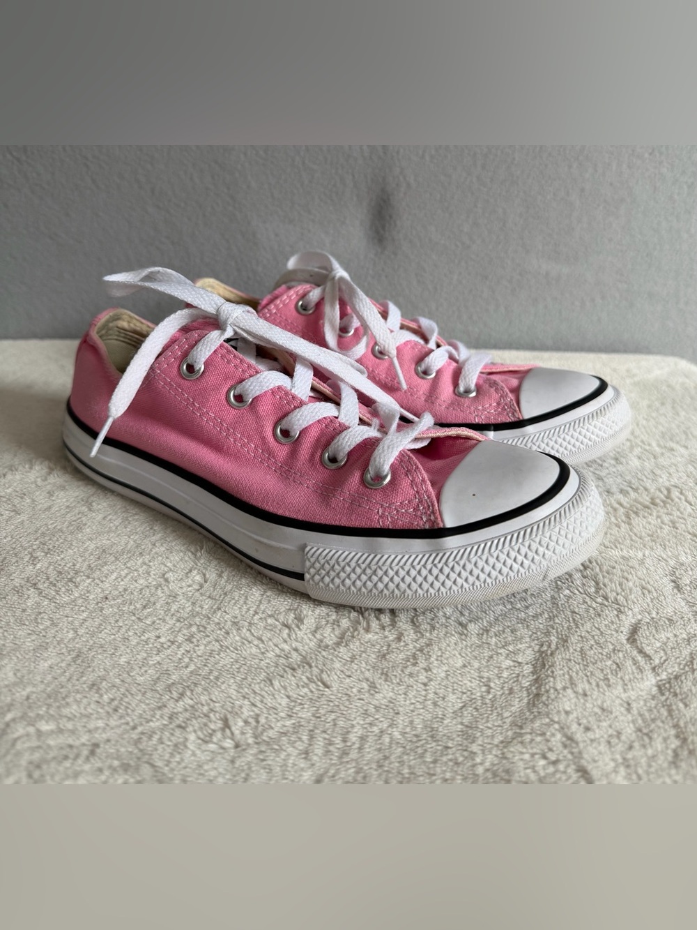Converse All Star Shoes Size 2 Girls Pink Foam Sneaker